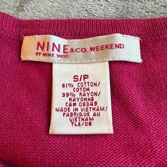 Vintage Cardigan Nine West Women's Small Embroidered Floral Pink Western Girly - Picture 5 of 8